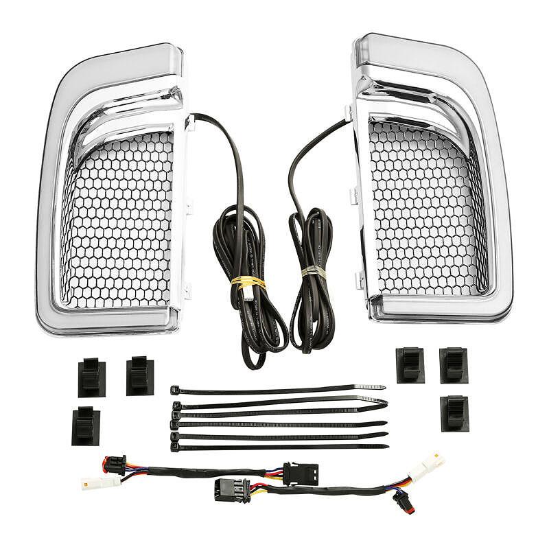 ロワーフェアリング LEDベントインサートライト クローム 車、バイク、自転車-アンダーカウル-外装パーツ