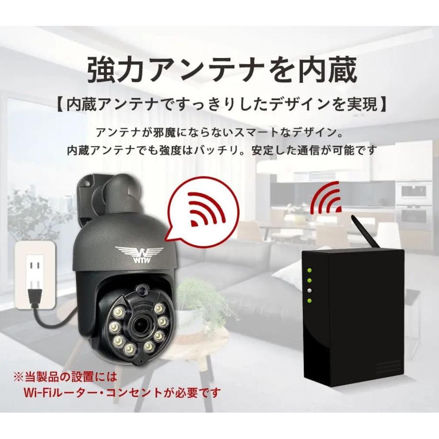 防犯カメラ 防犯灯 サイレン ホワイト ブラック WIFI 遠隔監視