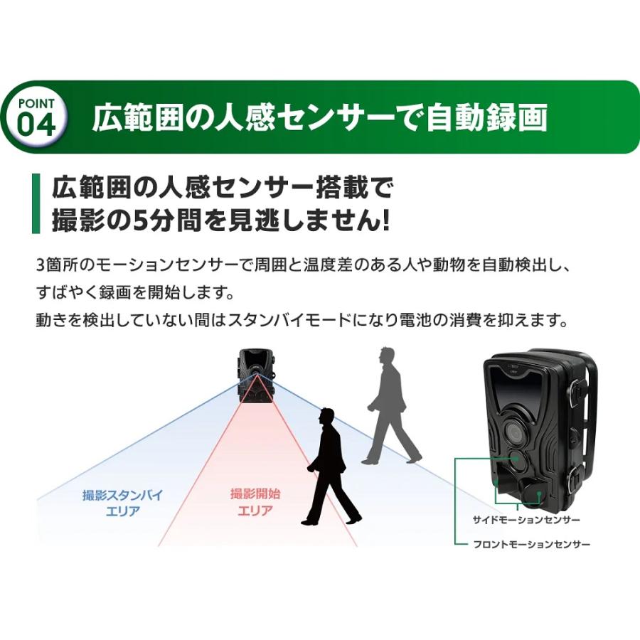 防犯カメラ スマホ AP接続 SDカード録画 ネット環境不要 乾電池