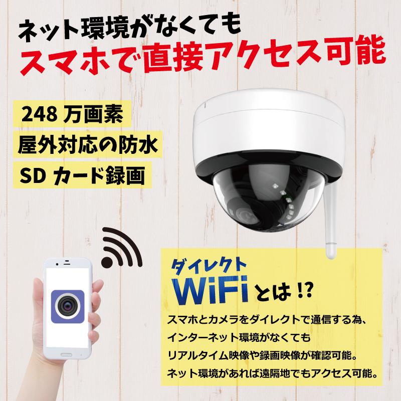 WiFi Smart Camera リアルタイム監視 防犯カメラ 家庭用 屋外 SDカード録画 ドーム型 監視カメラ スマホで