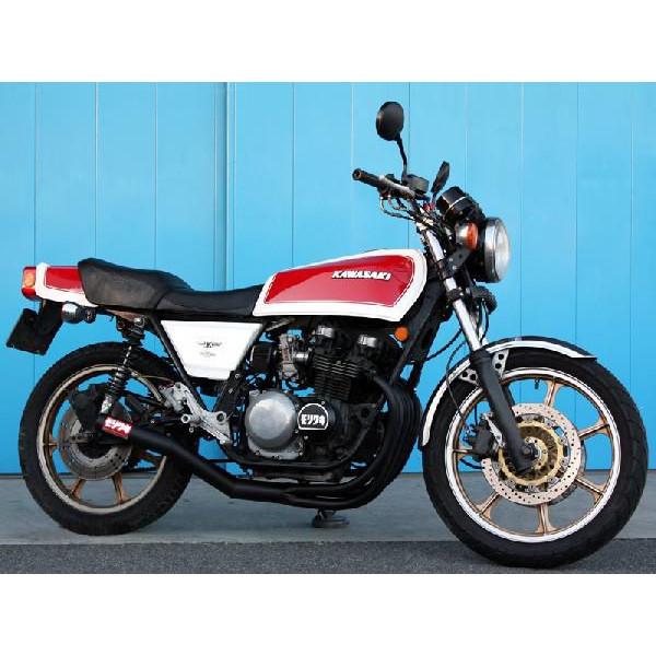 モリワキ Z400FX ワンピース,BLACK マフラー 手曲げ ショート菅