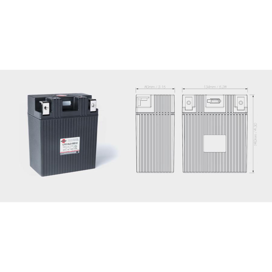 SHORAI SHORAI LFX バッテリー LFX14L5-BS12 (GSユアサ互換適合品番