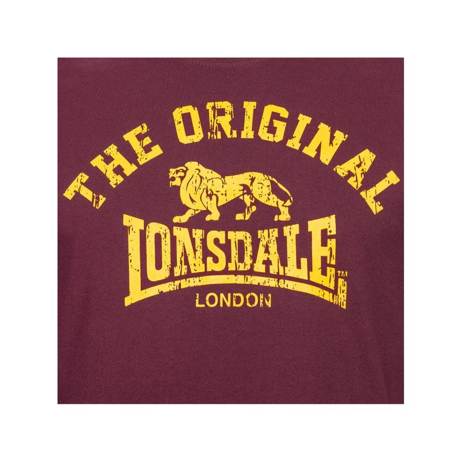 LONSDALE ロンズデール / ライオンロゴプリントTシャツ(ORIGINAL) Vintage Oxblood -送料無料-｜he-lp｜03