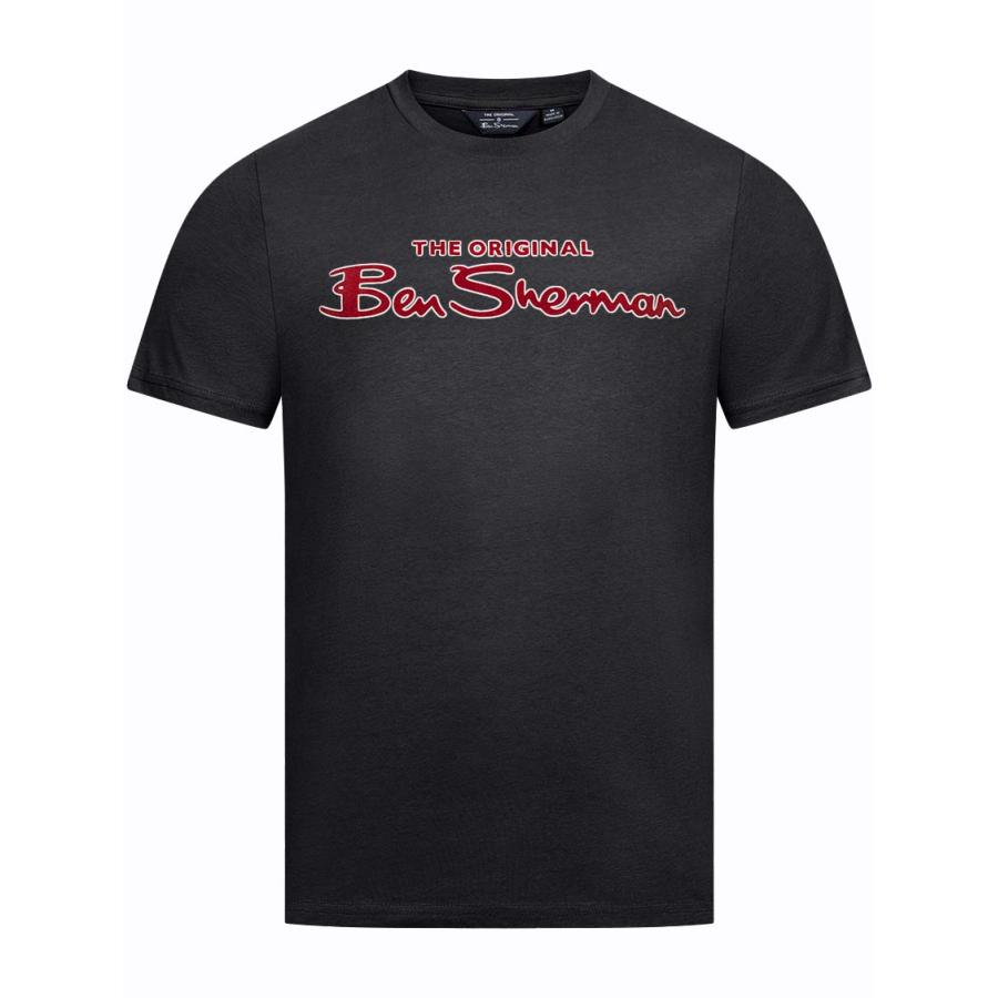 Ben Sherman ベンシャーマン / フロックロゴTシャツ(0076268) Black -送料無料- | Ben Sherman