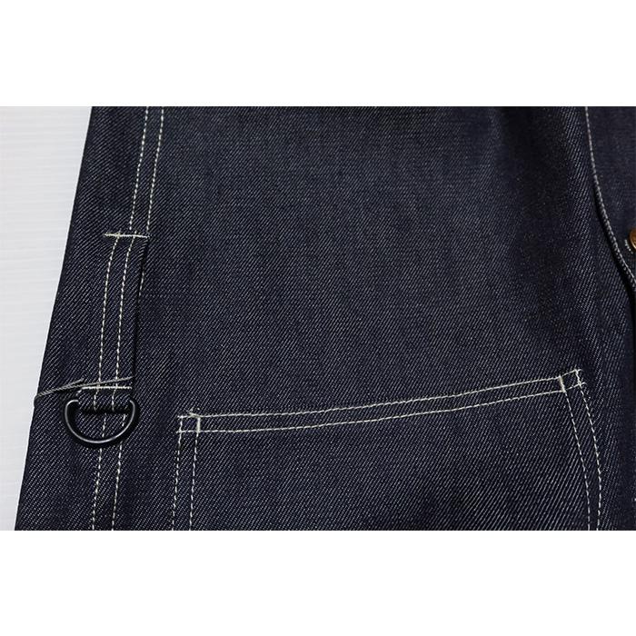 BLUCO ブルコ ジャパンデニムオーバーオール リジット BLUCO WORK GARMENT 161-43-008 インディゴ ブラック_6