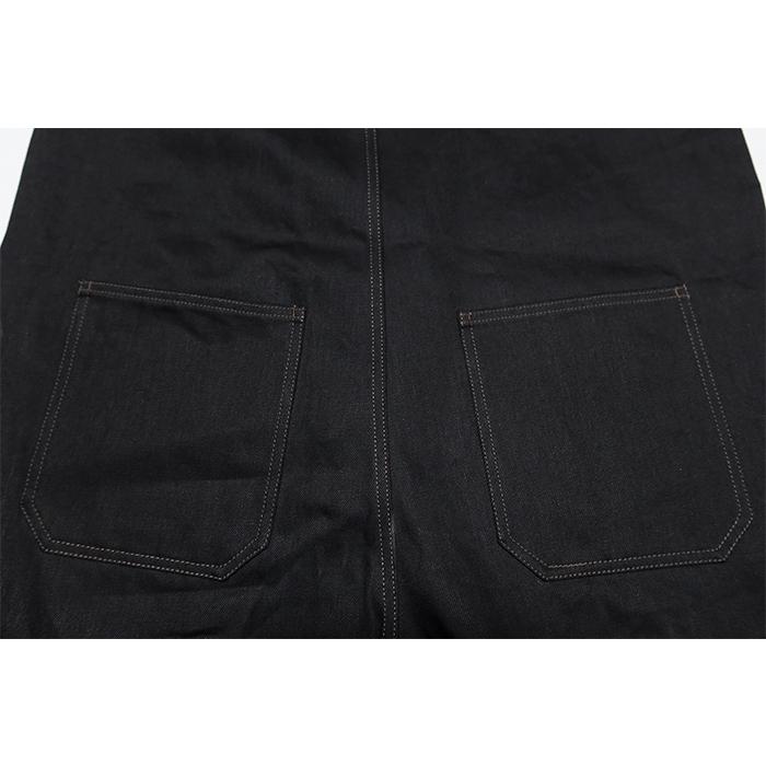 BLUCO ブルコ ジャパンデニムオーバーオール リジット BLUCO WORK GARMENT 161-43-008 インディゴ ブラック_7