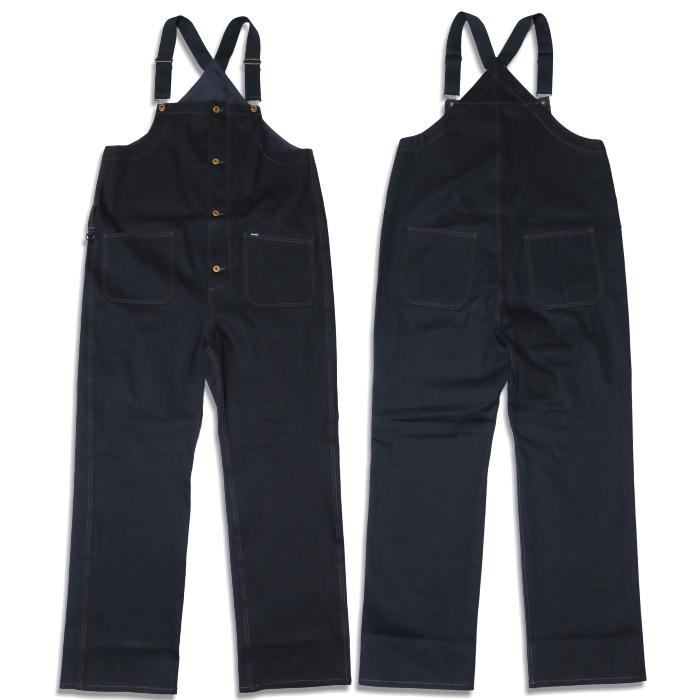 BLUCO ブルコ ジャパンデニムオーバーオール リジット BLUCO WORK GARMENT 161-43-008 インディゴ ブラック_9