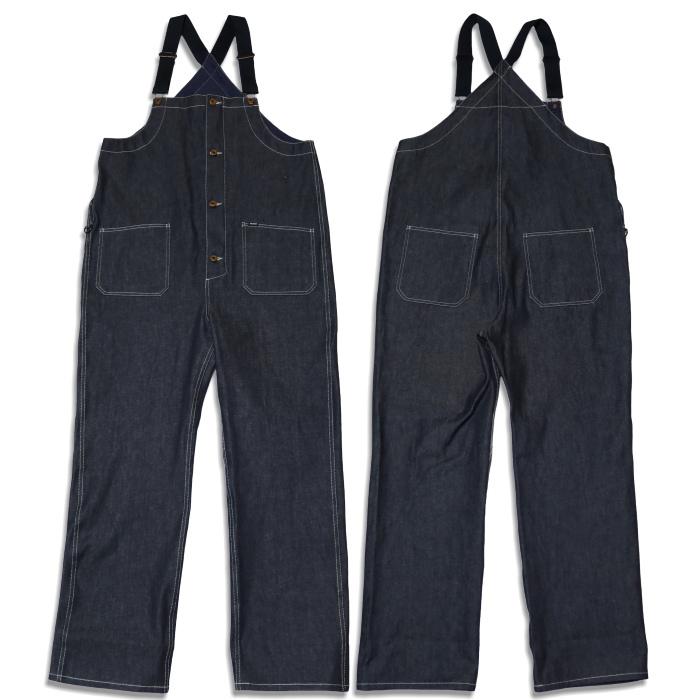 BLUCO ブルコ ジャパンデニムオーバーオール リジット BLUCO WORK GARMENT 161-43-008 インディゴ ブラック_10