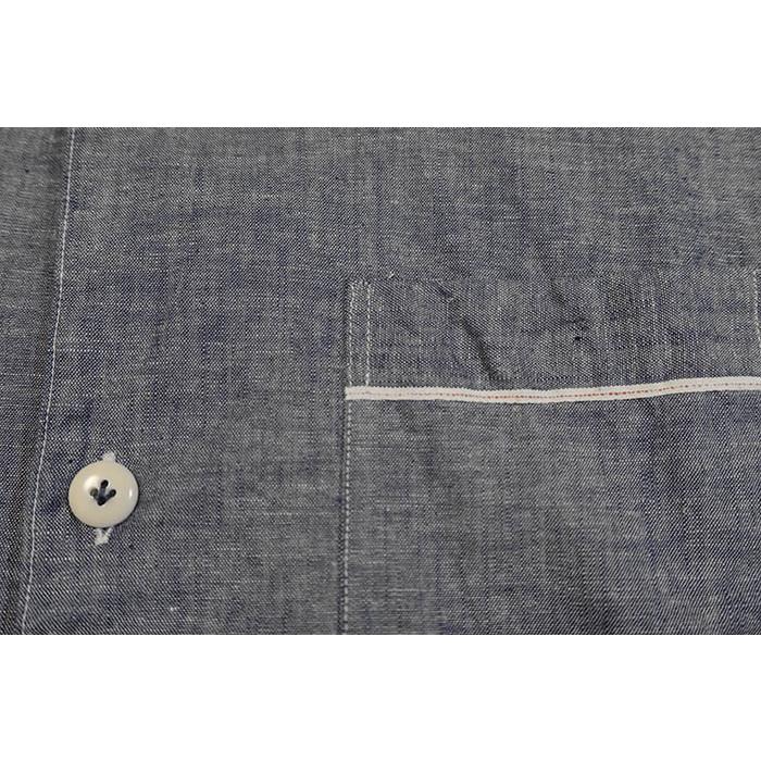 Pherrow's フェローズ イタリアンカラー シャンブレーシャツ