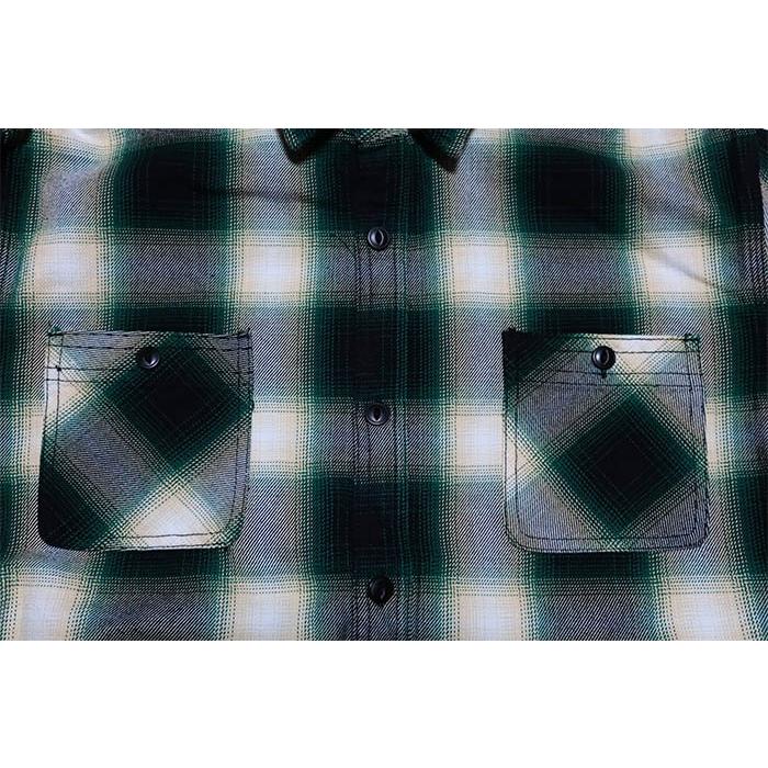 HOUSTON ヒューストン オンブレチェックビエラシャツ 長袖 41252 ヘビーオンス ワークシャツ | HOUSTON | 05