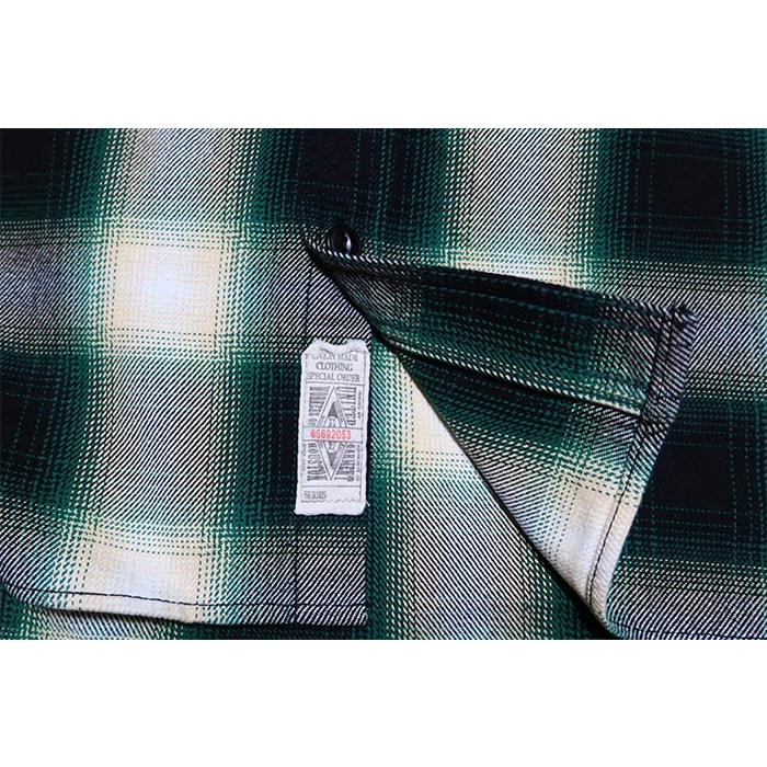 HOUSTON ヒューストン オンブレチェックビエラシャツ 長袖 41252 ヘビーオンス ワークシャツ | HOUSTON | 08