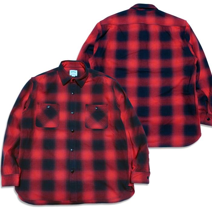 HOUSTON ヒューストン オンブレチェックビエラシャツ 長袖 41252 ヘビーオンス ワークシャツ | HOUSTON | 09