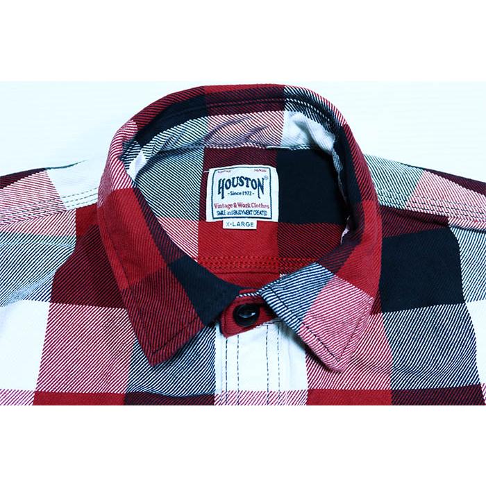 HOUSTON ヒューストン チェックビエラシャツ 長袖 41253 ヘビーオンス ワークシャツ | HOUSTON | 04