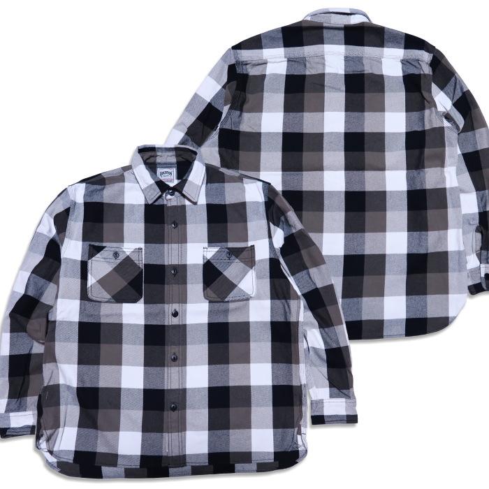 HOUSTON ヒューストン チェックビエラシャツ 長袖 41253 ヘビーオンス ワークシャツ | HOUSTON | 09