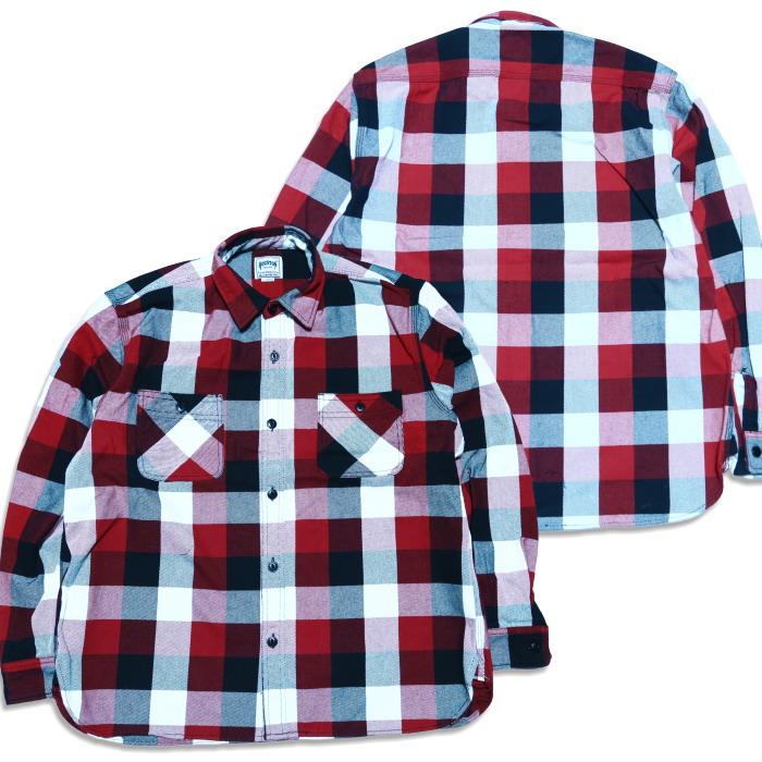 HOUSTON ヒューストン チェックビエラシャツ 長袖 41253 ヘビーオンス ワークシャツ | HOUSTON | 10