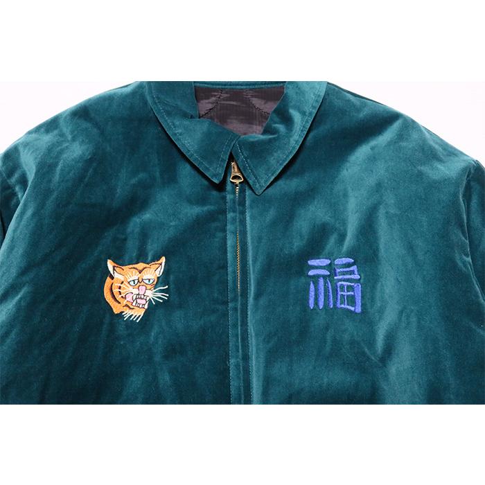 HOUSTON ヒューストン リバーシブルベトナムジャケット ベトジャン 別珍 キルティング グリーン 51515 | HOUSTON | 04