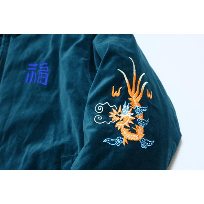 HOUSTON ヒューストン リバーシブルベトナムジャケット ベトジャン 別珍 キルティング グリーン 51515 | HOUSTON | 05