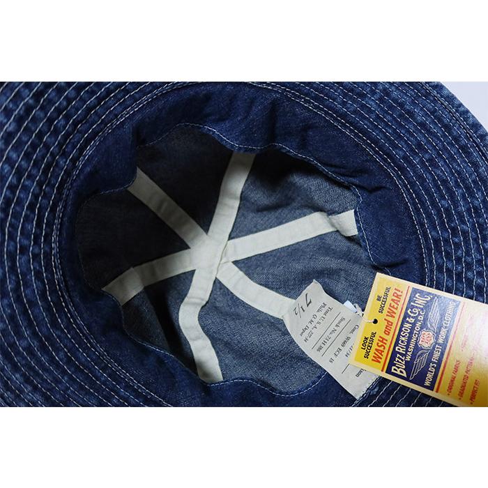 BUZZ RICKSON'S バズリクソンズ デニムワークハット HAT,WORKING,DENIM VINTAGE WASHED STENCIL BR02850 | BUZZ RICKSON'S | 07