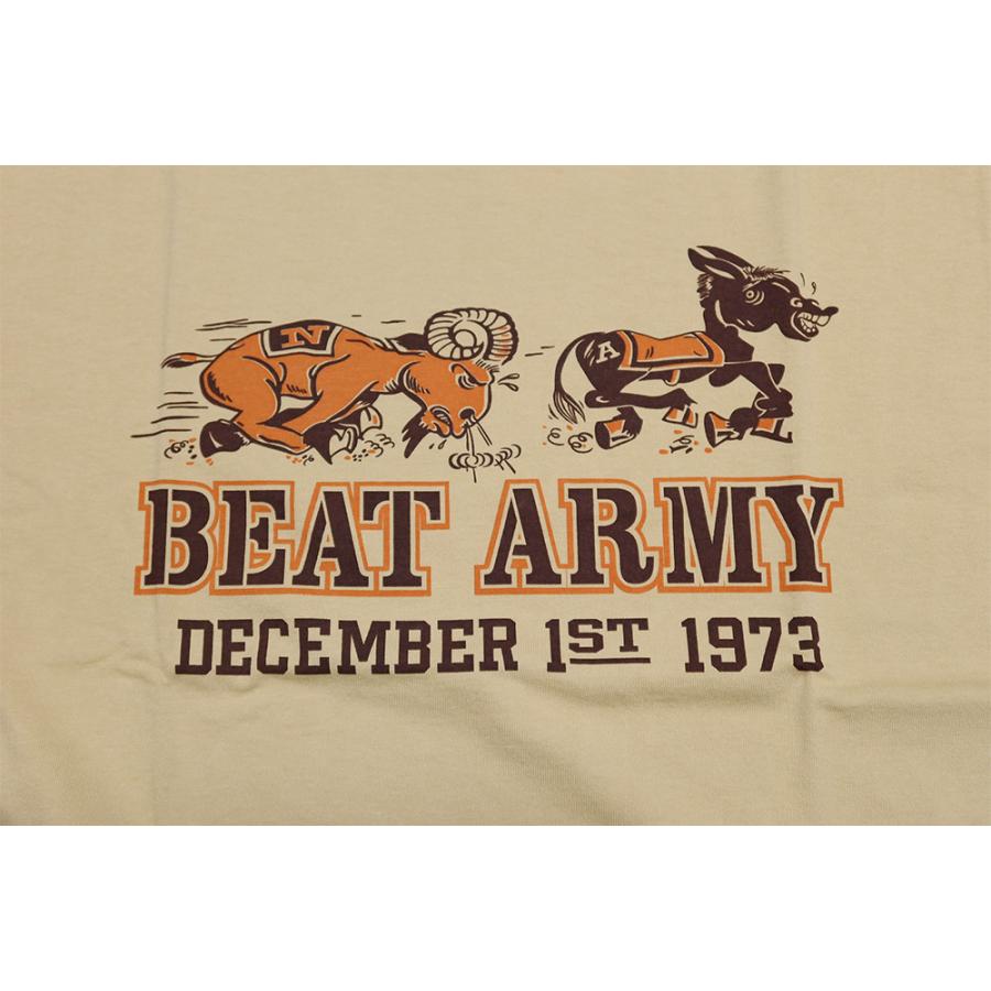 BUZZ RICKSON’S(バズリクソンズ) Tシャツ BEAT ARMY GO NAVY BR79702 アメリカ製 丸胴 メンズ 半袖 ベージュ | BUZZ RICKSON'S | 02