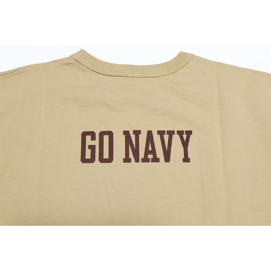 BUZZ RICKSON’S(バズリクソンズ) Tシャツ BEAT ARMY GO NAVY BR79702 アメリカ製 丸胴 メンズ 半袖 ベージュ | BUZZ RICKSON'S | 04