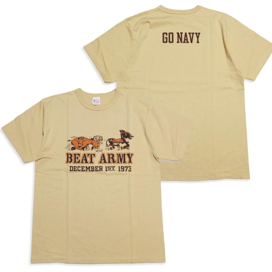 BUZZ RICKSON’S(バズリクソンズ) Tシャツ BEAT ARMY GO NAVY BR79702 アメリカ製 丸胴 メンズ 半袖 ベージュ | BUZZ RICKSON'S | 05
