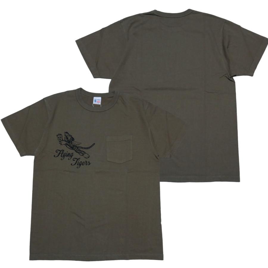 BuzzRickson's バズリクソンズ ポケットTシャツ Flying Tigers フライングタイガー BR79709 アメリカ製 丸胴 メンズ 半袖 | BUZZ RICKSON'S | 08