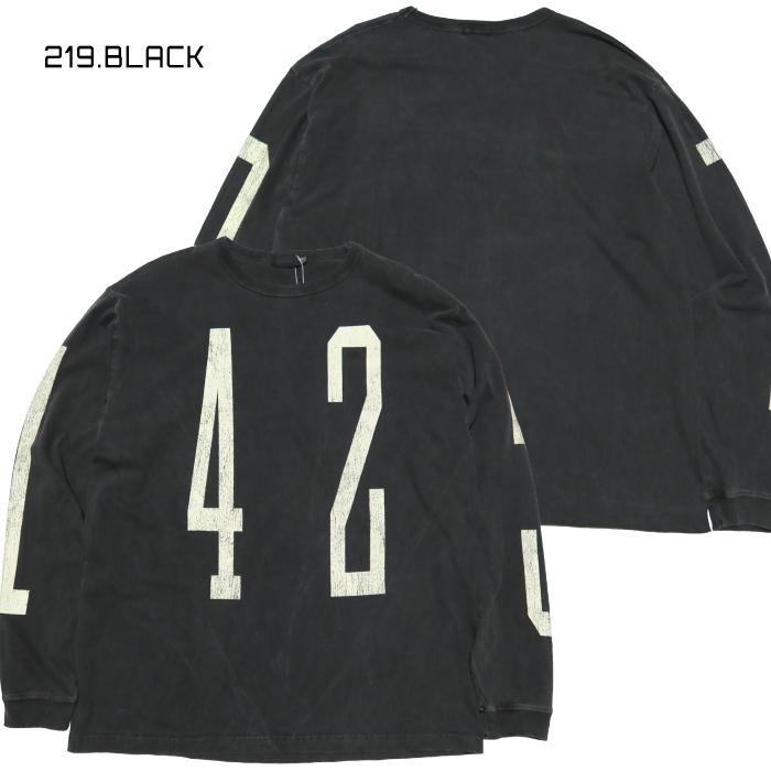 MODUCT モダクト 長袖Tシャツ UNLUCKY NUMBER ピグメントダイ ナンバリング MO69340 | 東洋エンタープライズ | 04