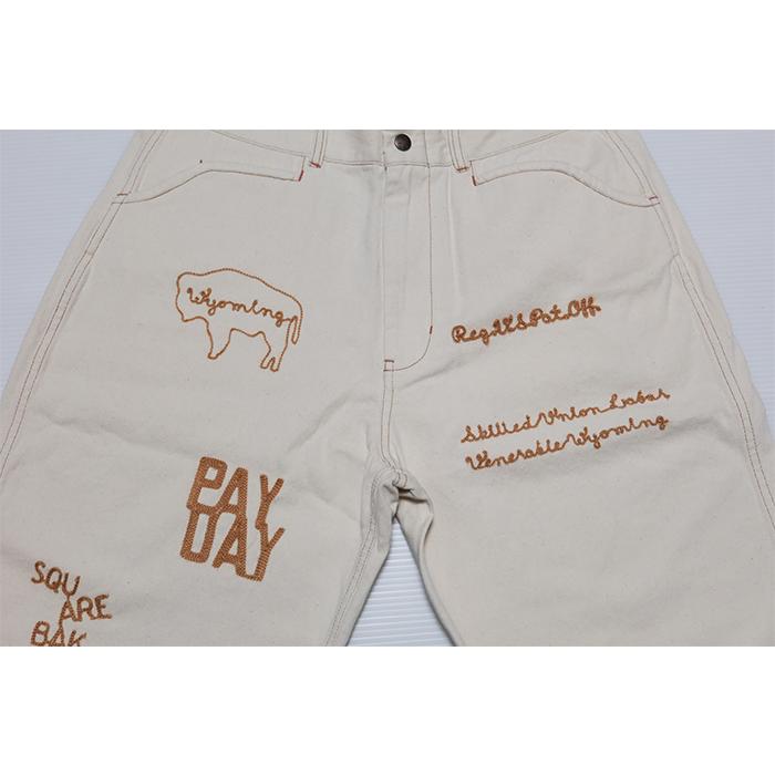 PAYDAY（ペイデイ） フリスコパンツ ストレート コットンツイル 刺繍