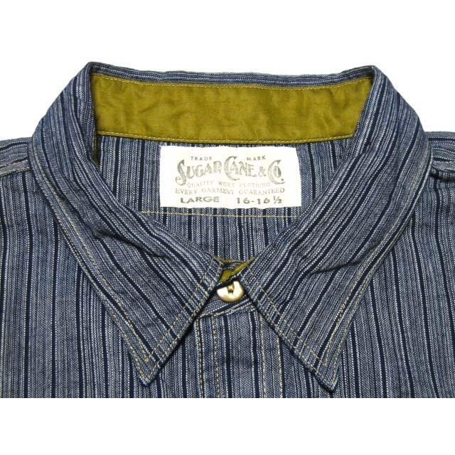 SUGAR CANE シュガーケーン インディゴストライプワークシャツ SC28650