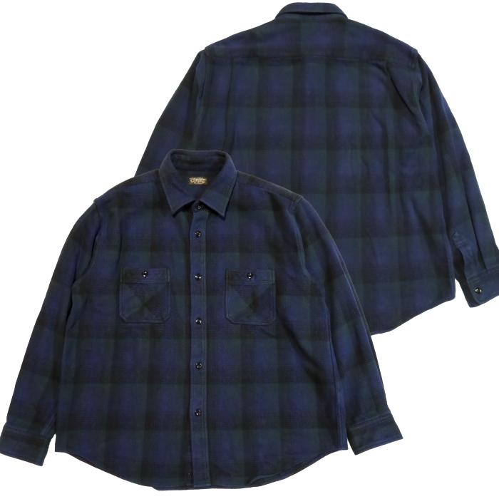 Sagar Cane オンブレ チェック シャツ 長袖 ヘビーウェイト L Sagar Cane オンブレ チェック シャツ 長袖 ヘビーウェイト L