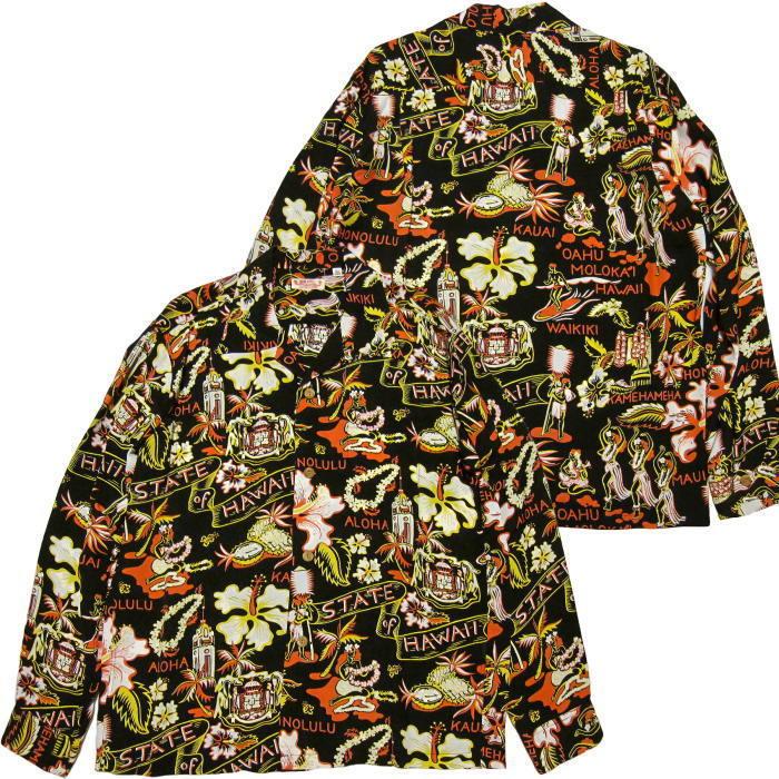 新品！SUN SURF サンサーフ　SATE OF HAWAII 長袖アロハ SUN SURF サンサーフ 長袖アロハシャツ 