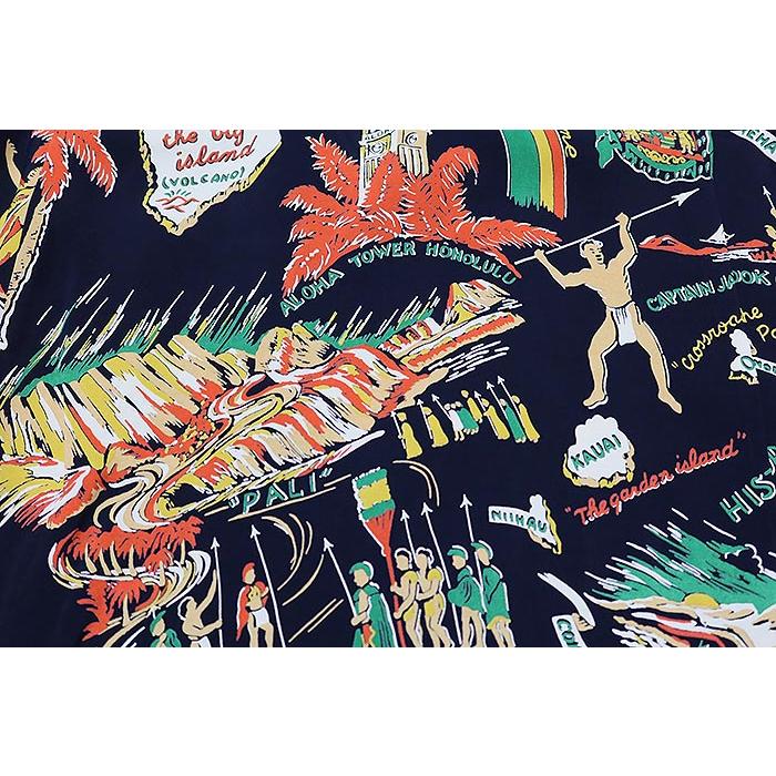 SUN SURF サンサーフ アロハシャツ 長袖 HISTORY OF THE ISLANDS