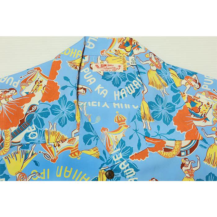 SUN SURF サンサーフ アロハシャツ 長袖 LOVELY HULA HANDS