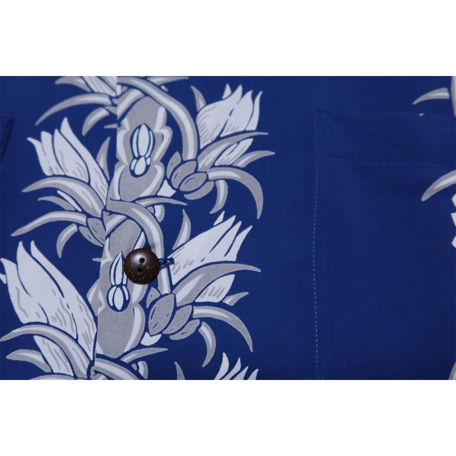 SUN SURF サンサーフ アロハシャツ 長袖 NIGHT BLOOMING CEREUS BORDER