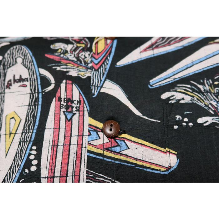 SUN SURF サンサーフ コットンリネンオープンシャツ SURFBOARDS 半袖