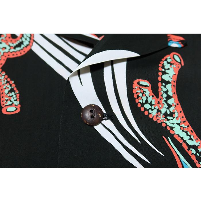 サンサーフ　真鯛 アロハ シャツ　タイ　ブラック　レーヨン　ＫＡＬＡＫＡＵＡ　黒 Style No. SS38925 / SUN SURF SPECIAL EDITION “RED SNAPPER