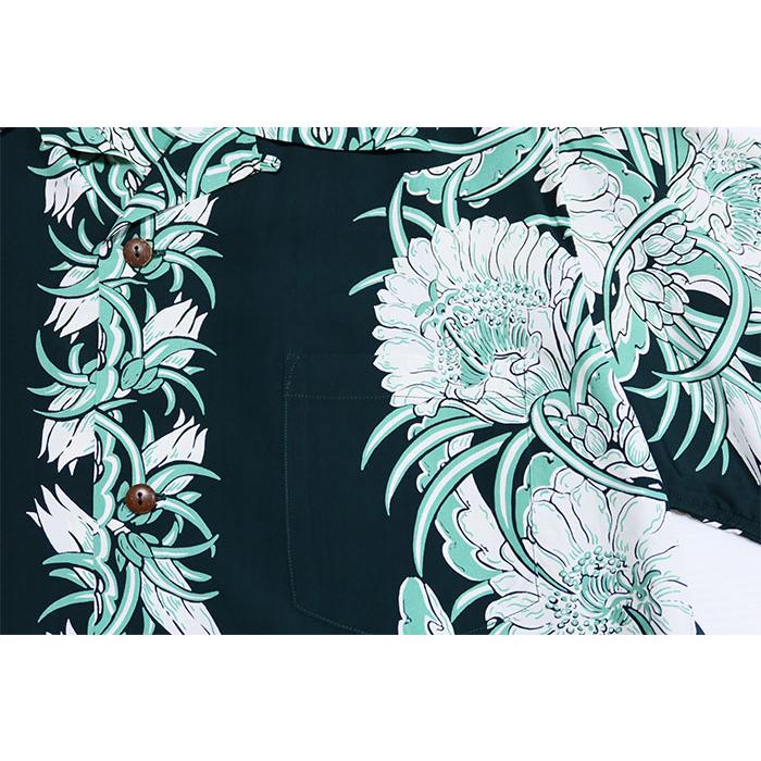 SUN SURF サンサーフ アロハシャツ NIGHT BLOOMING CEREUS BORDER 半袖