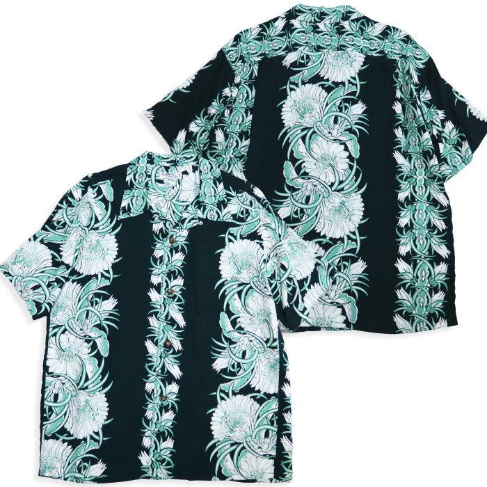 SUN SURF サンサーフ アロハシャツ NIGHT BLOOMING CEREUS BORDER 半袖