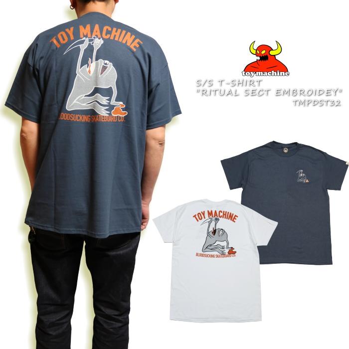 TOY MACHINE トイマシーン Tシャツ 刺繍 "RITUAL SECT EMBROIDEY" TMPDST32 | TOY MACHINE