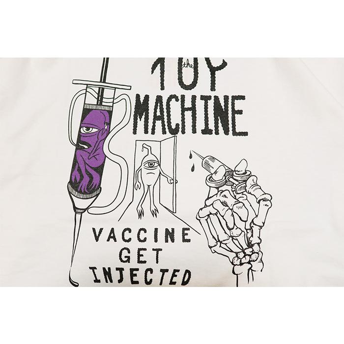 TOY MACHINE トイマシーン 長袖Tシャツ VACCINE GET INJECTED 刺繍プリント TMPELT5 ホワイト | TOY MACHINE | 03