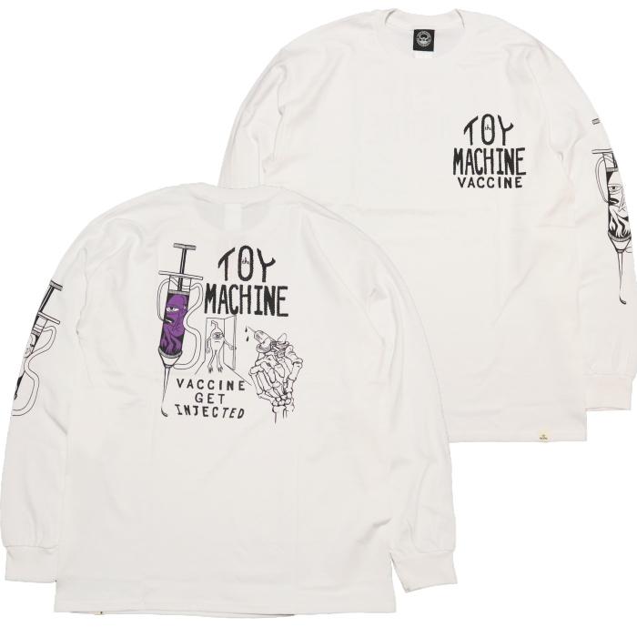 TOY MACHINE トイマシーン 長袖Tシャツ VACCINE GET INJECTED 刺繍プリント TMPELT5 ホワイト | TOY MACHINE | 06