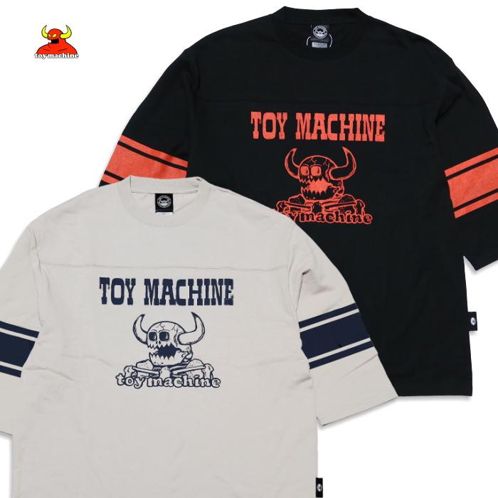 TOY MACHINE トイマシーン フットボールTシャツ DEATH MONSTER 3/4スリーブ 七分袖 TMPFLT21 | TOY MACHINE