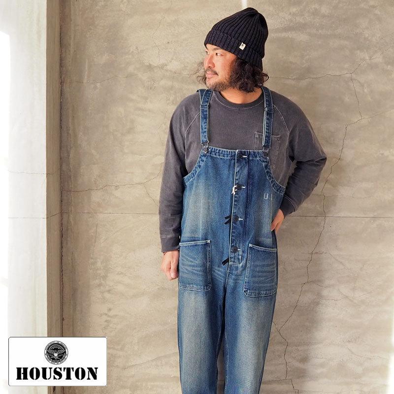 HOUSTON ヒューストン オーバーオール デニム デッキパンツ HOUSTON ヒューストン オーバーオール デニム デッキパンツ