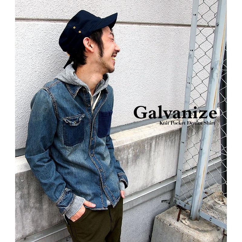 Galvanize ガルバナイズ ニットポケットデニムシャツ 2colors (143-075) SS13MENS｜headfoot｜02