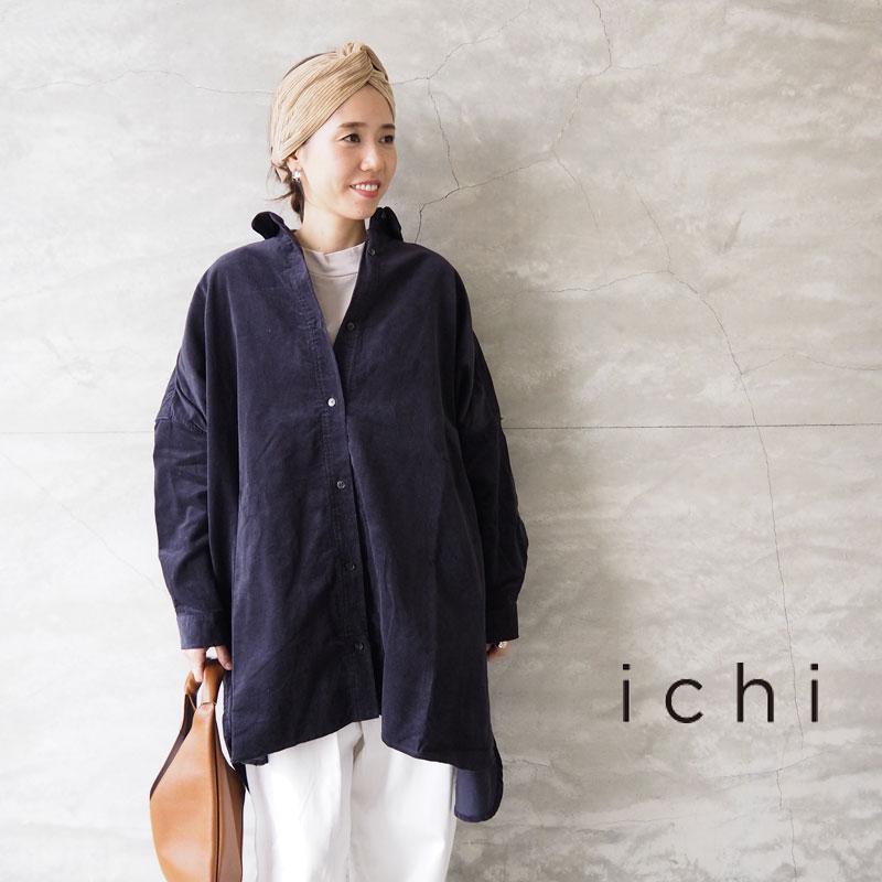 ICHI イチ シャツ レディース 長袖 コーデュロイ ワイド ICHI イチ シャツ レディース 長袖 コーデュロイ ワイド