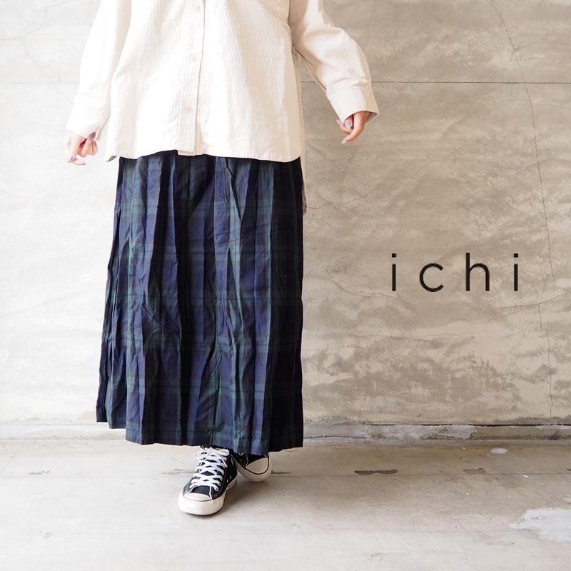 ICHI イチ スカート レディース ギャバチェックスカート 230622 ICHI イチ スカート レディース ギャバチェックスカート 230622