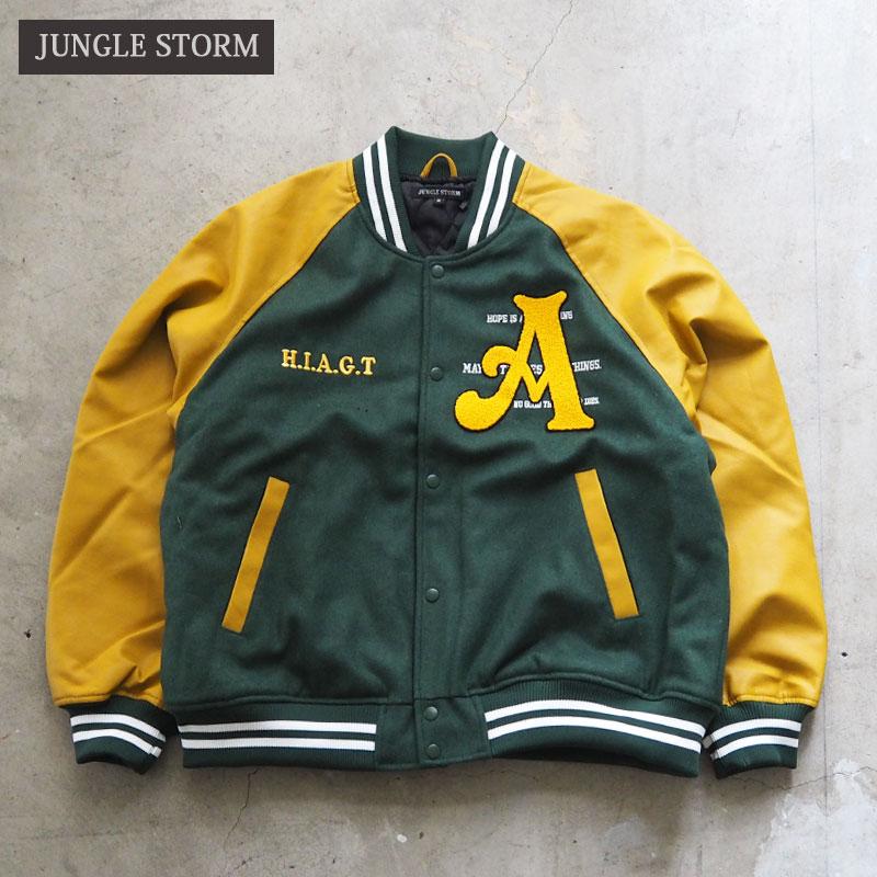 Jungle Storm ジャングルストーム スタジャン メルトン × 合皮 Jungle Storm ジャングルストーム スタジャン メルトン × 合皮