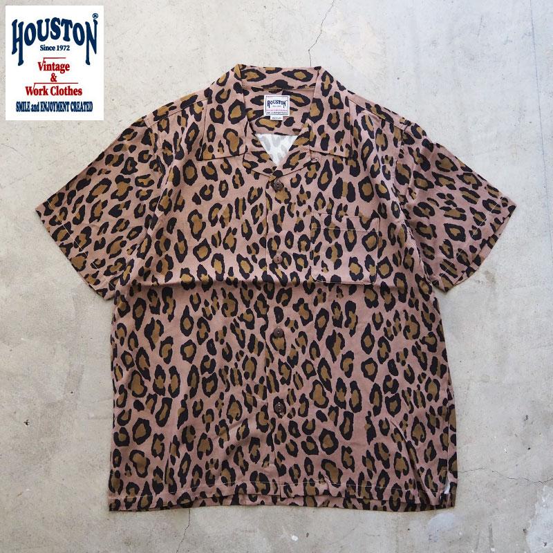 HOUSTON ヒューストン アロハシャツ ALOHA SHIRT LEOPARD 41103 HOUSTON ヒューストン アロハシャツ ALOHA SHIRT LEOPARD 41103