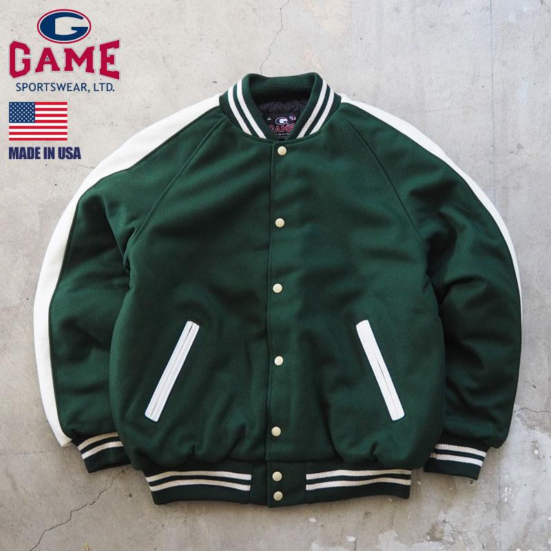 ゲームスポーツウェア スタジャン USA製 GAME SPORTSWEAR THE ゲームスポーツウェア スタジャン USA製 GAME SPORTSWEAR THE