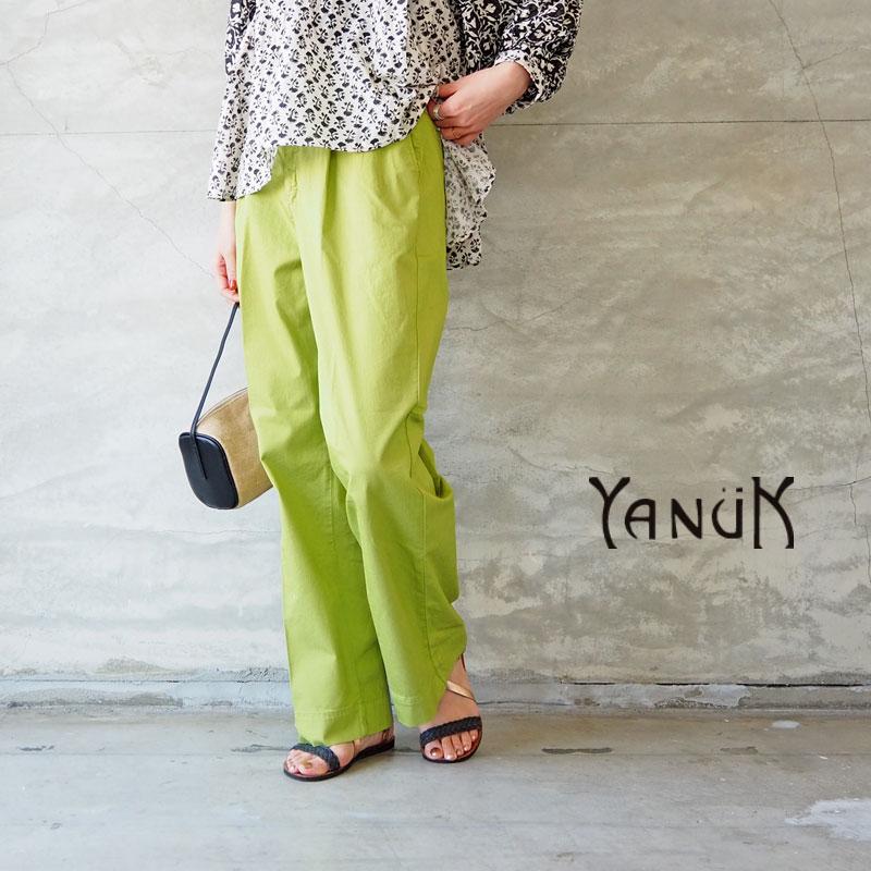 YANUK ヤヌーク パンツ レディース タック ワイド トラウザーズ YANUK ヤヌーク パンツ レディース タック ワイド トラウザーズ